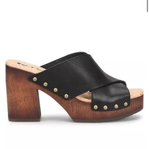 Kork-Ease Lynda Black Platform Sandals Size 10M